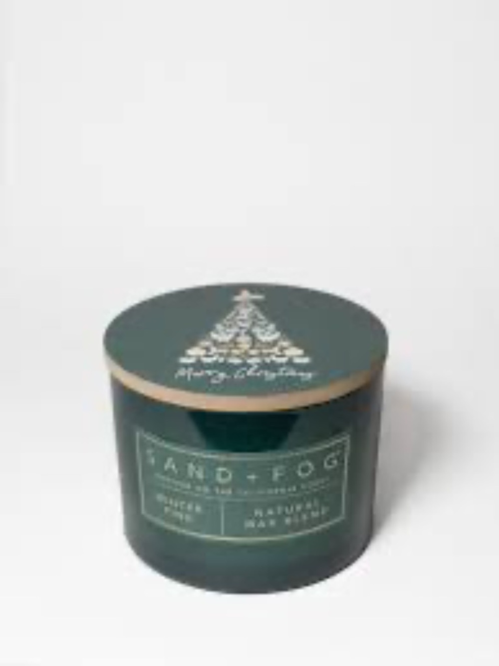 Sand and Fog Christmas Candle - Winter Pine 12 oz